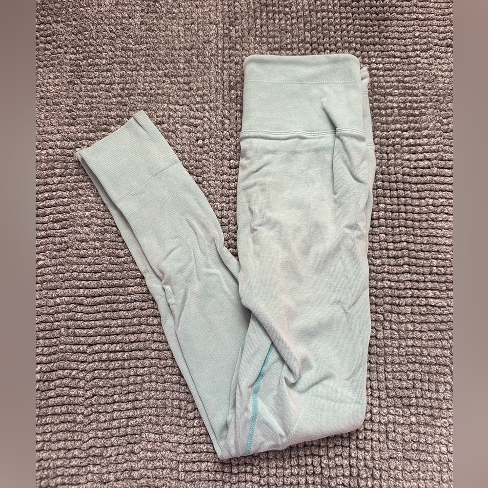 Free People Baby Blue High Waist Leggings